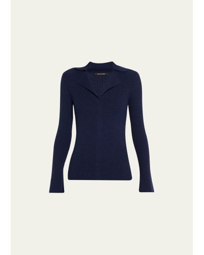 Kobi Halperin Luna Ribbed Wool Sweater - Blue
