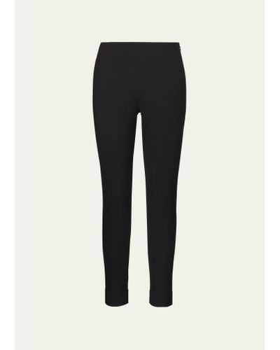 Ralph Lauren Collection Annie Cropped Wool Crepe Pants, Black