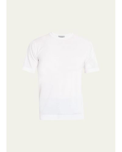 John Smedley Lorca Sea Island Cotton T-shirt - White