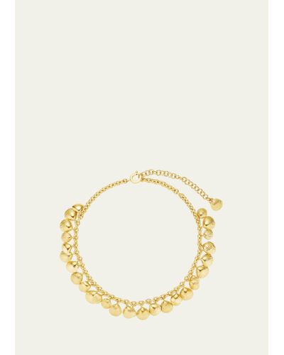 CADAR 18k Yellow Gold Shell Charm Choker Necklace - Metallic