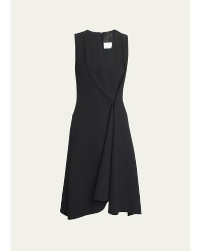 Givenchy Wrap Dress With Side Draped Detail - Blue