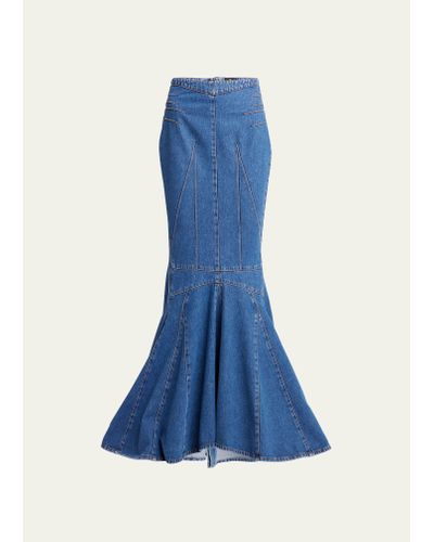 Etro Denim Mermaid Skirt - Blue