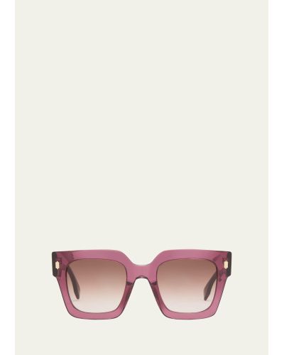 Fendi Roma Acetate Square Sunglasses - Pink