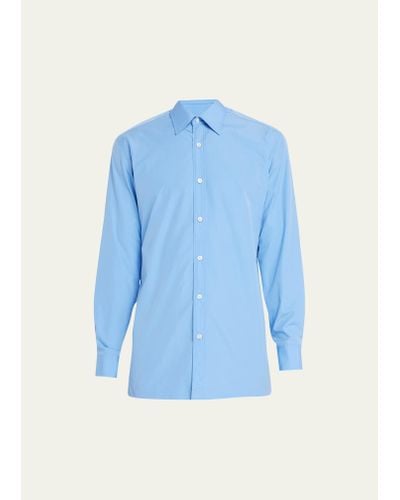 Charvet Cotton Poplin Dress Shirt - Blue