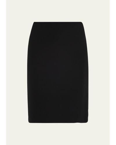 Giorgio Armani Silk Cady Pencil Skirt - Black