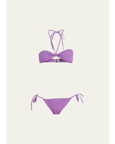Lisa Marie Fernandez Bandeau String Two-piece Swimsuit - Pink