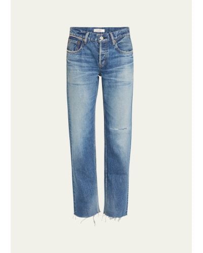 Moussy Whitmar Straight Low-rise Jeans - Blue