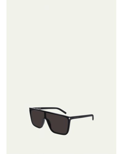Saint Laurent Mask Shield Sunglasses - White