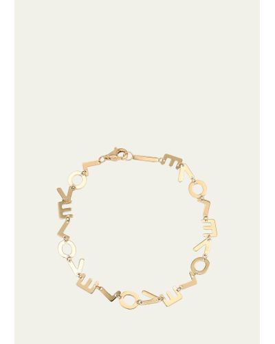 Lana Jewelry 14k Gold Laser Love Chain Bracelet - Natural