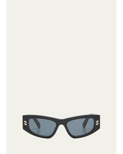 Stella McCartney Chain Acetate Cat-eye Sunglasses - White