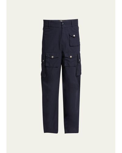 Givenchy Multi-pocket Cotton Ripstop Cargo Pants - Blue