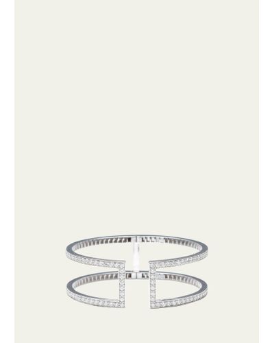 Paul Morelli 20mm Rectangular Pinpoint Cuff Bracelet With Diamonds - Natural