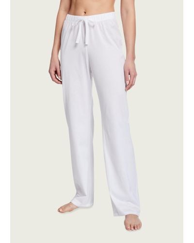 Hanro Pima Cotton Drawstring Pants - White
