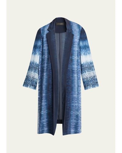 Kobi Halperin Adi Printed Silk Coat - Blue