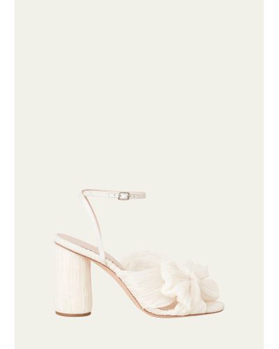 Loeffler Randall Camellia Knot Ankle-strap Sandals - Natural