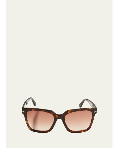 Tom Ford Selby Square Acetate Sunglasses - Natural