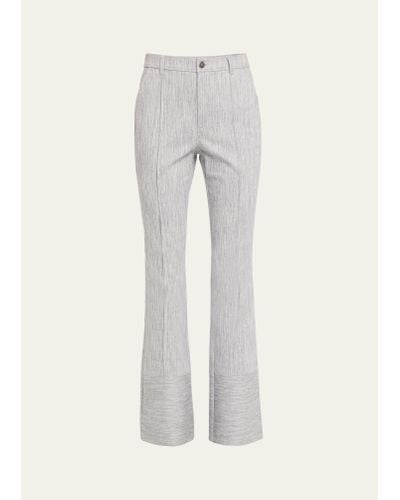 Cinq À Sept Evelyn Two-tone Flare Pants - Gray