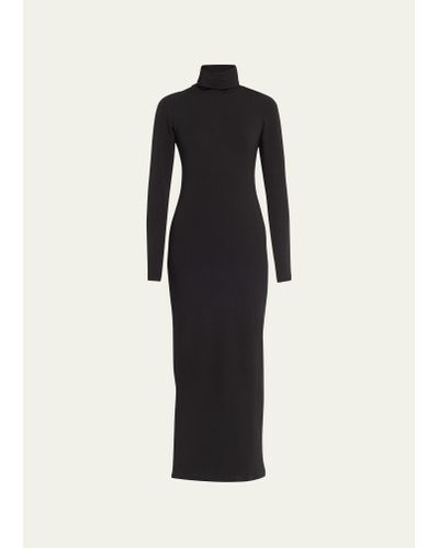SPRWMN Long-sleeve Turtleneck Maxi Dress - Black