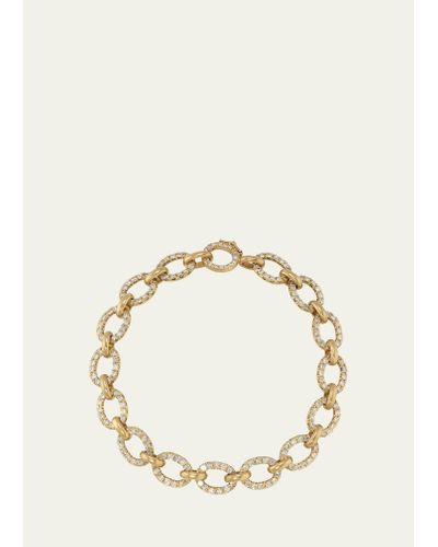 Irene Neuwirth 18k Yellow Gold Medium Oval Link Diamond Chain Bracelet - Natural