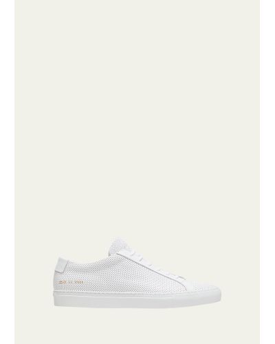 Common Projects Achilles Perforated Leather Low-top Sneakers - Natural