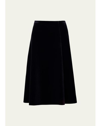 Akris Velvet Mini Skirt - Black