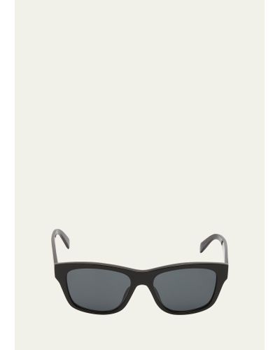 Celine Monochroms Square Acetate Sunglasses - Gray