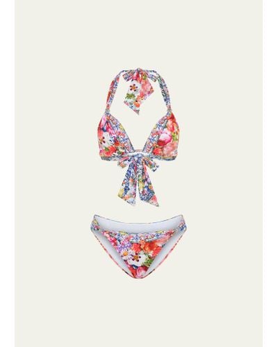 Camilla Dutch Is Life Soft Tie Two-piece Bikini Set - White