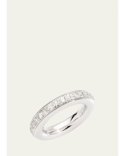 Pomellato 18k White Gold Iconica Diamond Eternity Band Ring