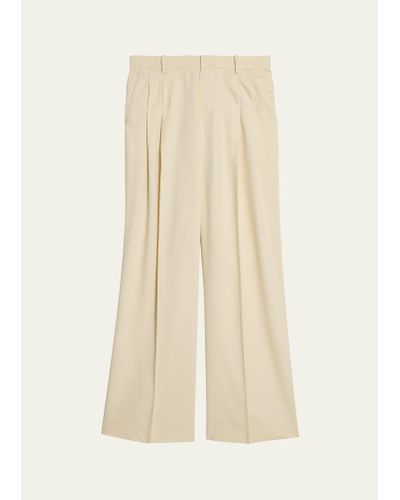 Helmut Lang Double-pleated Pants - Natural