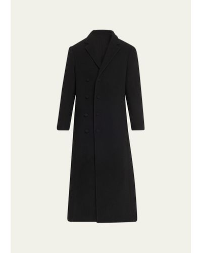 Willy Chavarria Langston Wool Overcoat - Black
