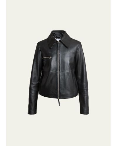 Proenza Schouler Annabel Zip-front Leather Jacket - Black