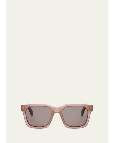 Celine Bold 3 Dots Acetate Square Sunglasses - Natural