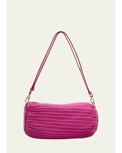 Loewe Bracelet Pleated Pouch Shoulder Bag - Pink