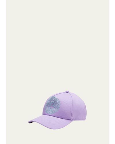 Versace Logo Cotton Baseball Cap - Purple