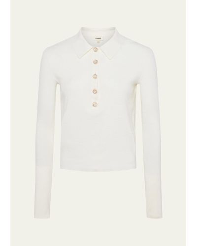 L'Agence Sterling Jewel-button Sweater - Natural