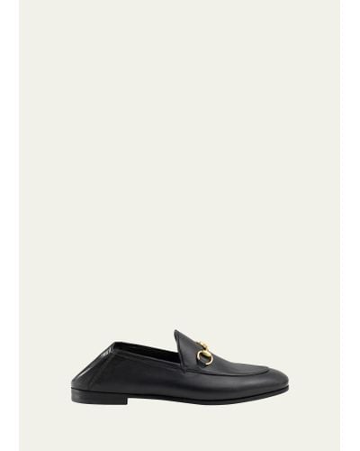 Gucci Brixton Leather Horsebit Loafers - White