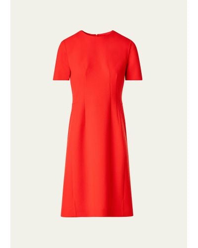 Akris Short Wool Dress - Red