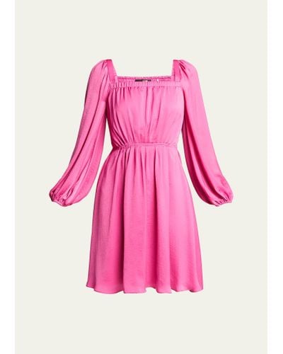 Kobi Halperin Stavy Blouson-sleeve Dress - Pink