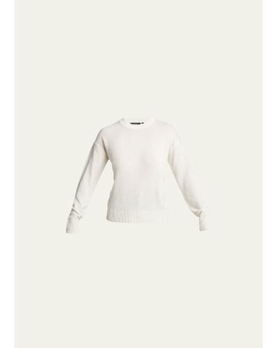 Theory Easy Cashmere Crewneck Sweater - Natural