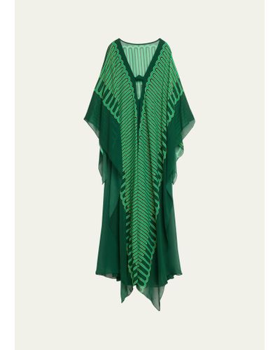 Johanna Ortiz Tejiendo El Tropico Silk Tunic Dress - Green