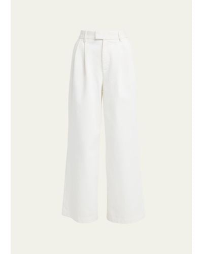 ARMARIUM Giorgia Wide Leg Denim Pants - White