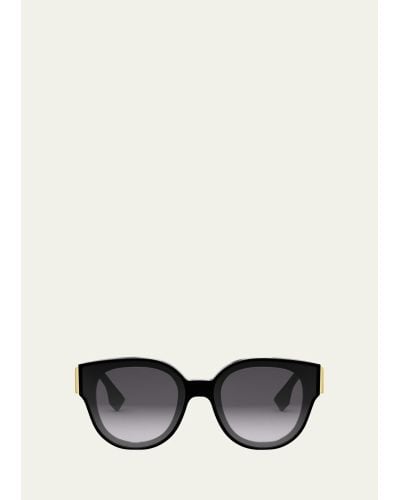 Fendi First Acetate Round Sunglasses - Multicolor