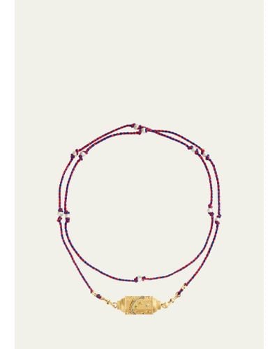 Marie Lichtenberg 14k Yellow Gold Rainbow Star Locket Necklace - Metallic