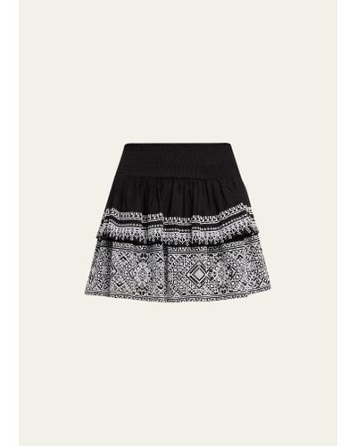 Ramy Brook Loretta Embroidered Mini Skirt - Black