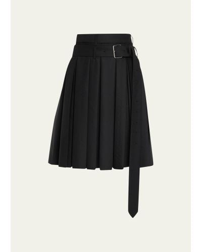 Peter Do Pleated Belted Skirt - Black