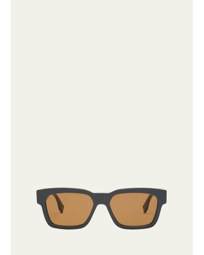 Fendi O'lock Acetate Rectangle Sunglasses - Natural
