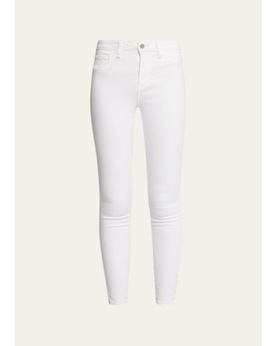 L'Agence Marguerite High-rise Skinny Jeans - White
