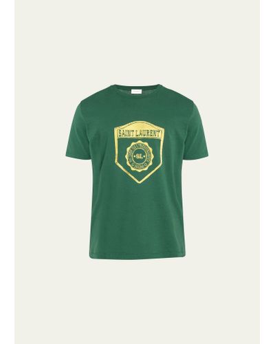 Saint Laurent Varsity Crew T-shirt - Green