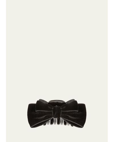 Jennifer BEHR Naples Satin Bow Hair Clip - Black