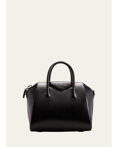 Givenchy Antigona Small Top Handle Bag In Box Leather - Black